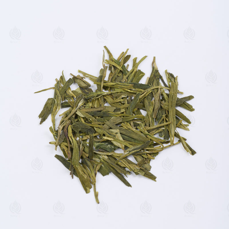 Thé vert Long Jing (Long Jing Cha) – vue de dessus