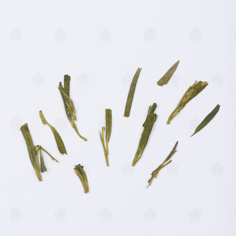 Thé vert Long Jing (Long Jing Cha) – vue de dessus