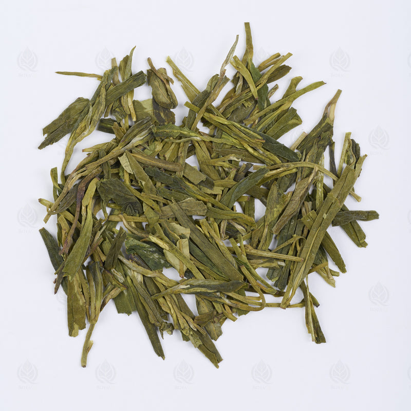 Thé vert Long Jing (Long Jing Cha) – vue de dessus